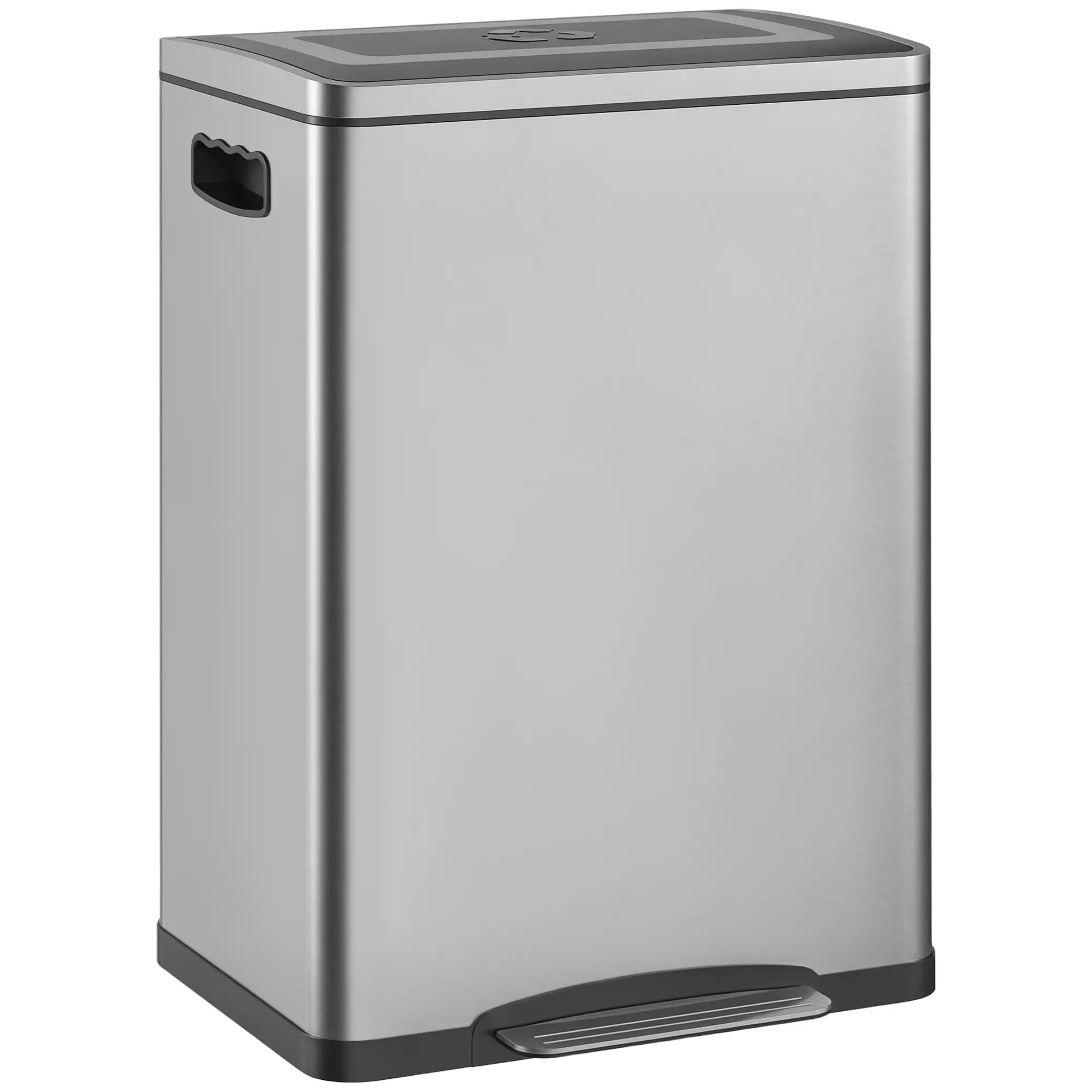 2 x 20 Liter Garbage Bin, Stainless Steel, Soft-Close Lid, Removable Bucket, Silver Household Supplies at Gallery Canada