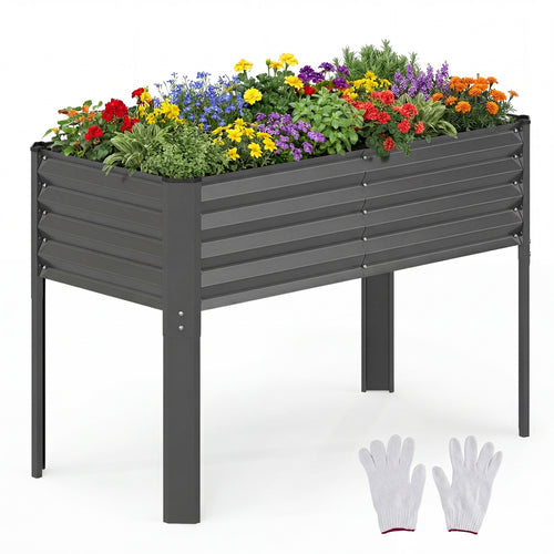 Galvanized Raised Garden Bed With Legs, 46