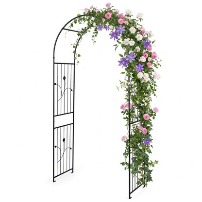 Garden Arch 87" Tall Heavy Duty Metal Arbor Trellis Outdoor Decor at Gallery Canada