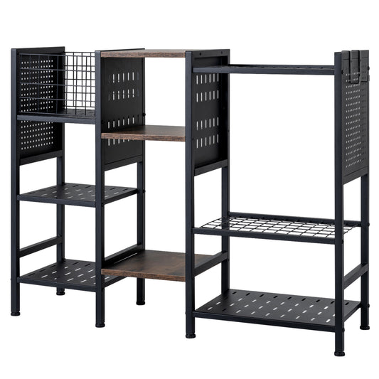 Garden Tool Organizer With Wooden Shelves, Black Sheds & Outdoor Storage Black at Gallery Canada