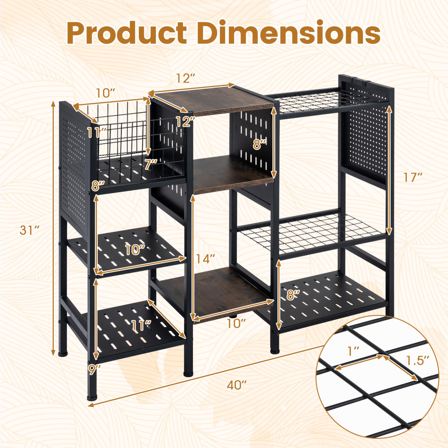 Garden Tool Organizer With Wooden Shelves, Black Sheds & Outdoor Storage at Gallery Canada