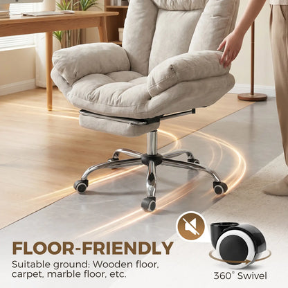 Criss Cross Chair with Wheels, Waterfall Armrests, Light Grey Task Chairs at Gallery Canada