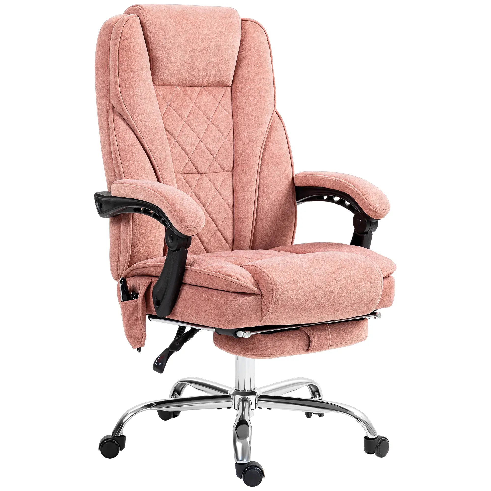 Massage Office Chair, Reclining Computer Chair, Adjustable Height, Pink Massage Chairs Pink at Gallery Canada
