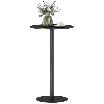 Round Bar Table for 2, Steel Frame, Easy Assembly, Black Bar Tables at Gallery Canada