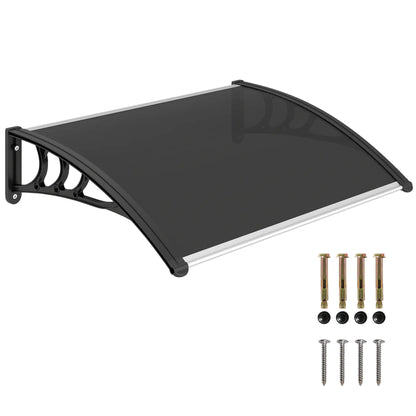 Window Awning Door Canopy, 29.9" x 39.4", Transparent Polycarbonate Cover Door Awnings at Gallery Canada