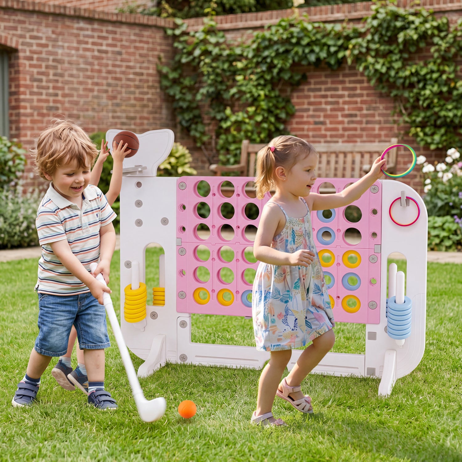 Giant 4-to-Score Game Set, Jumbo 4-in-a-Row, Pink Lawn Games at Gallery Canada