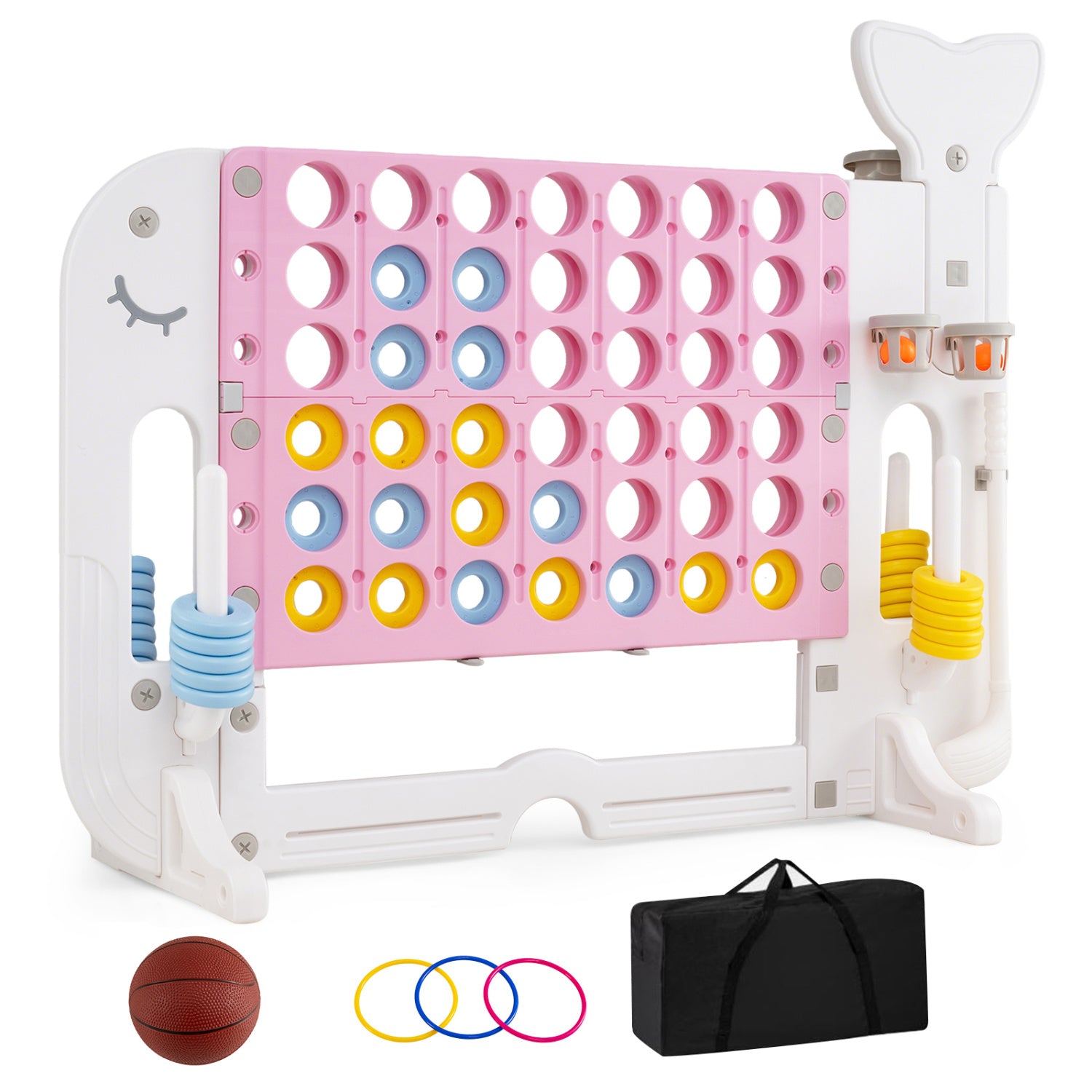 Giant 4-to-Score Game Set, Jumbo 4-in-a-Row, Pink Lawn Games Pink at Gallery Canada
