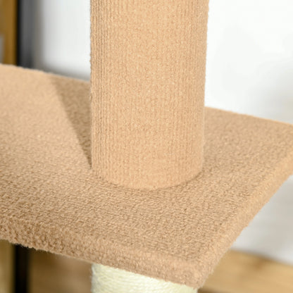 100 Floor To Ceiling Cat Tree, 3 Perches Activity Center, Brown Floor to Ceiling Cat Trees at Gallery Canada