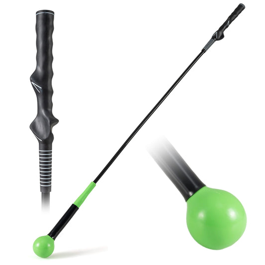 Golf Swing Trainer Aid 47inch/40inch/31.5inch Warm-up Practice Stick with Weighted Head for Grip, Green Golf Green at Gallery Canada