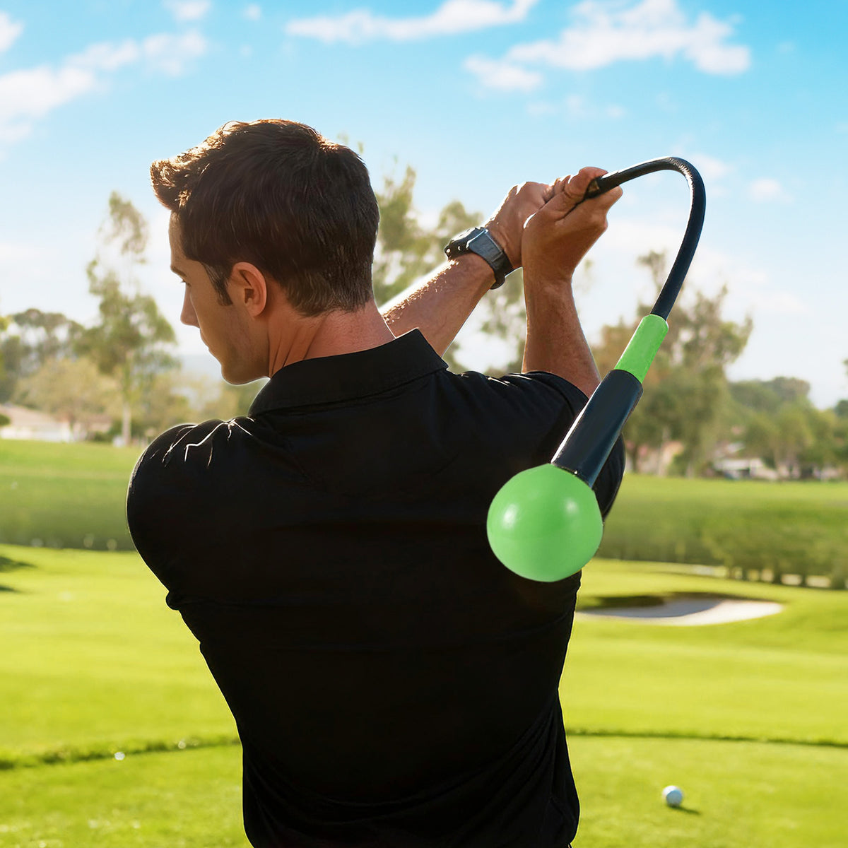 Golf Swing Trainer Aid 47inch/40inch/31.5inch Warm-up Practice Stick with Weighted Head for Grip, Green Golf at Gallery Canada