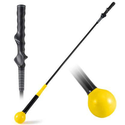 Golf Swing Trainer Aid 47inch/40inch/31.5inch Warm-up Practice Stick with Weighted Head for Grip, Yellow Golf at Gallery Canada