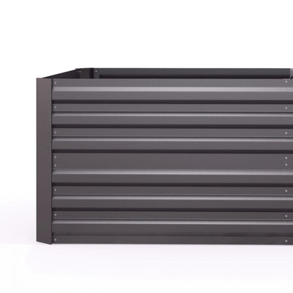 Galvanized Raised Garden Bed, Steel Outdoor Planter, 71" x 35" x 23", Dark Grey Galvanized Planter Boxes at Gallery Canada