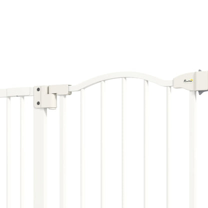 Extra Tall Dog Gate with Door, Pressure Fit, Auto Close, 29-39 Inches, White Houses, Kennels & Pens at Gallery Canada