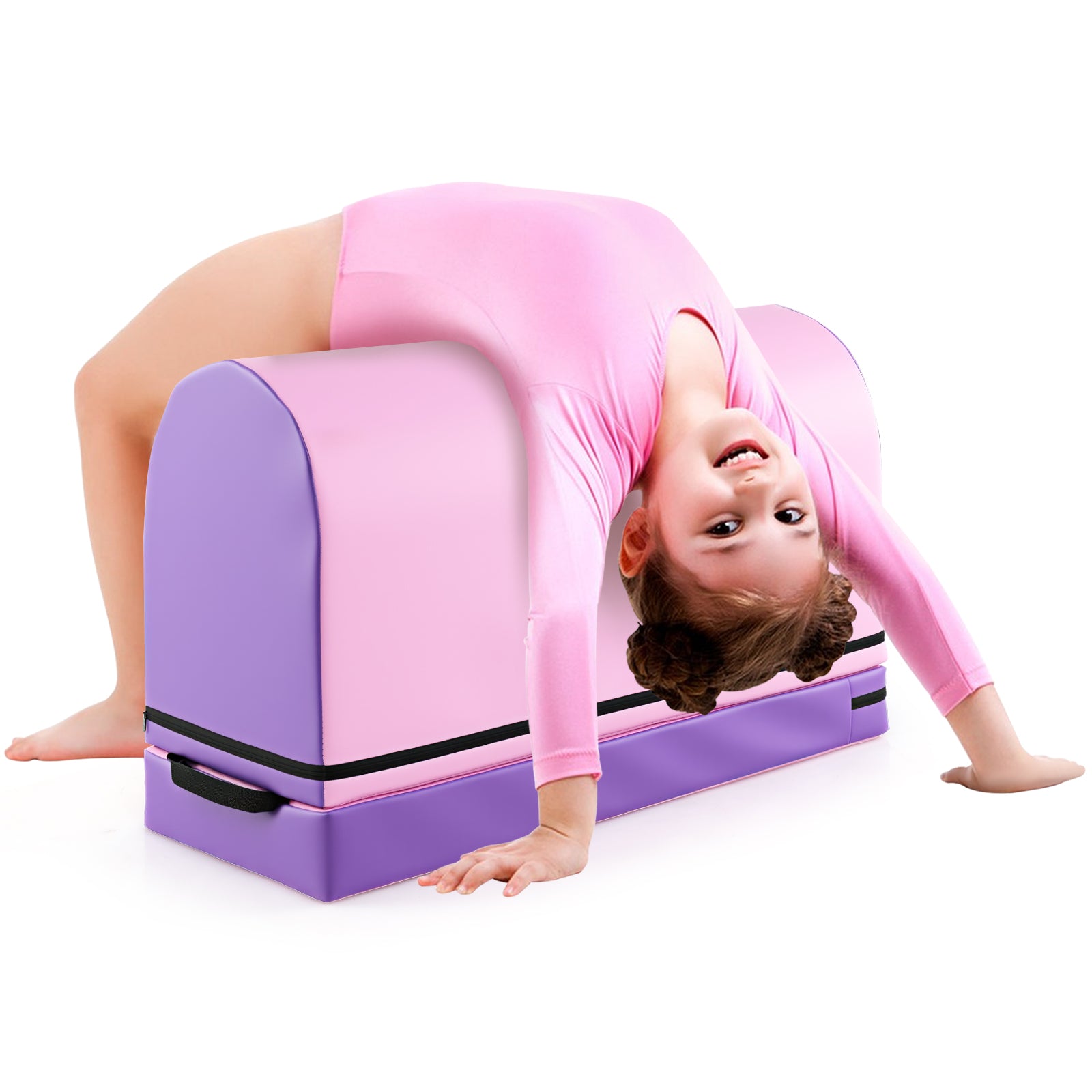 Kids Gymnastics Vaulting Box, Detachable Mat Handle, Purple Sports Purple at Gallery Canada