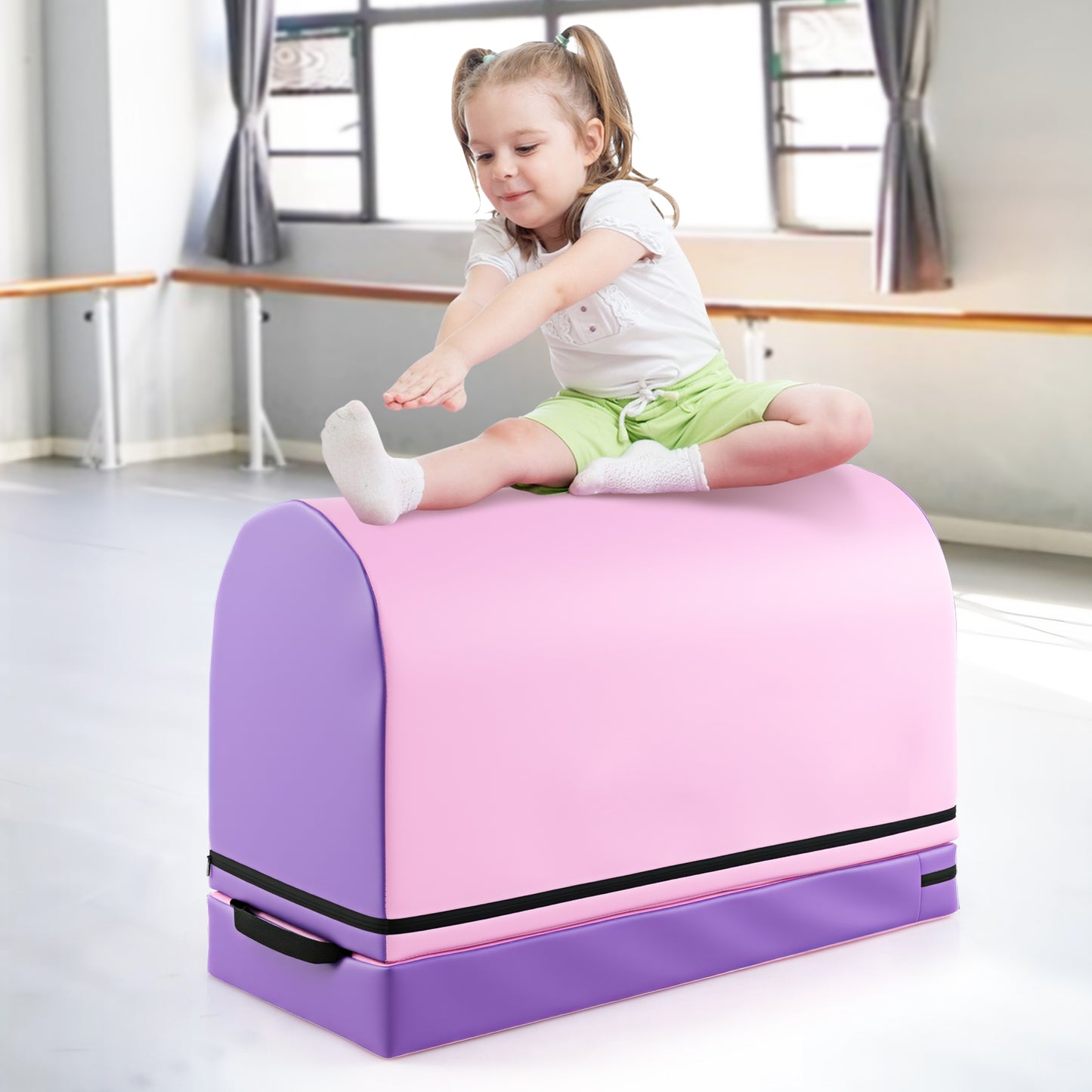 Kids Gymnastics Vaulting Box, Detachable Mat Handle, Purple Sports at Gallery Canada