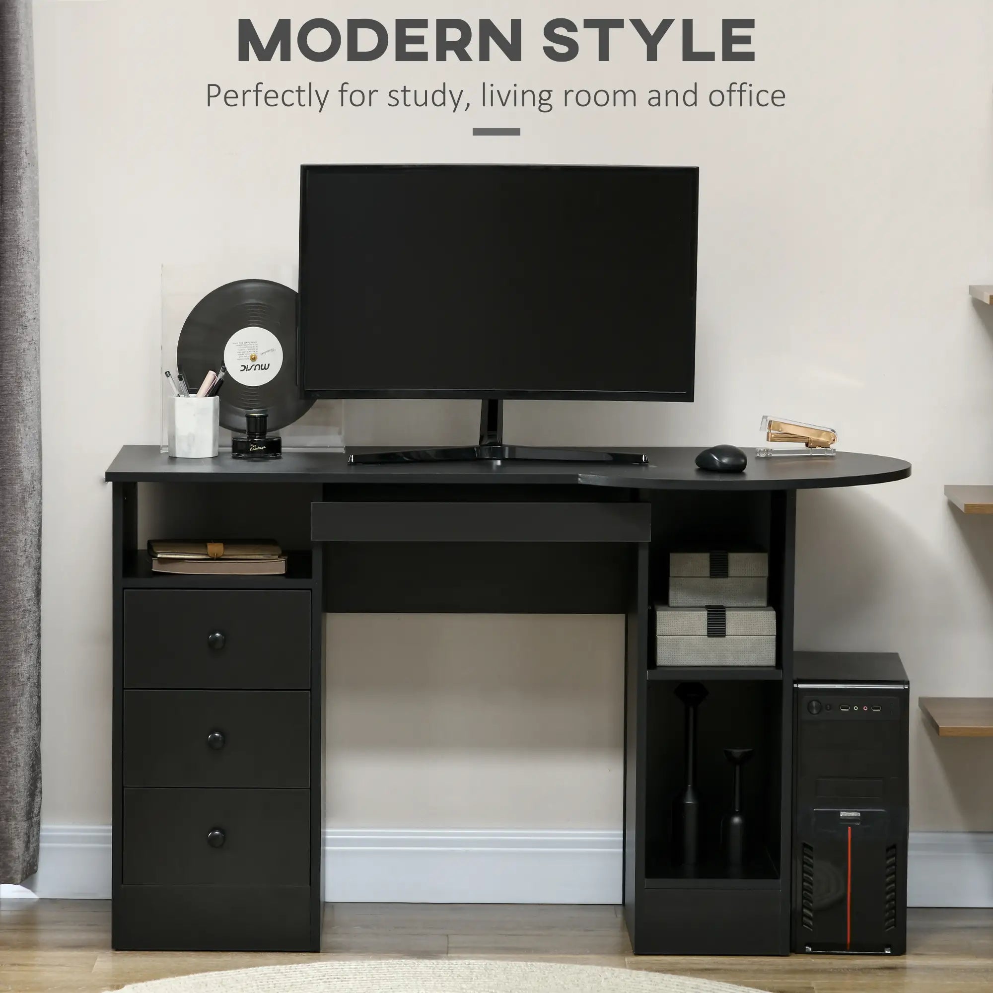 Computer Desk With Storage, Black Computer Desks at Gallery Canada