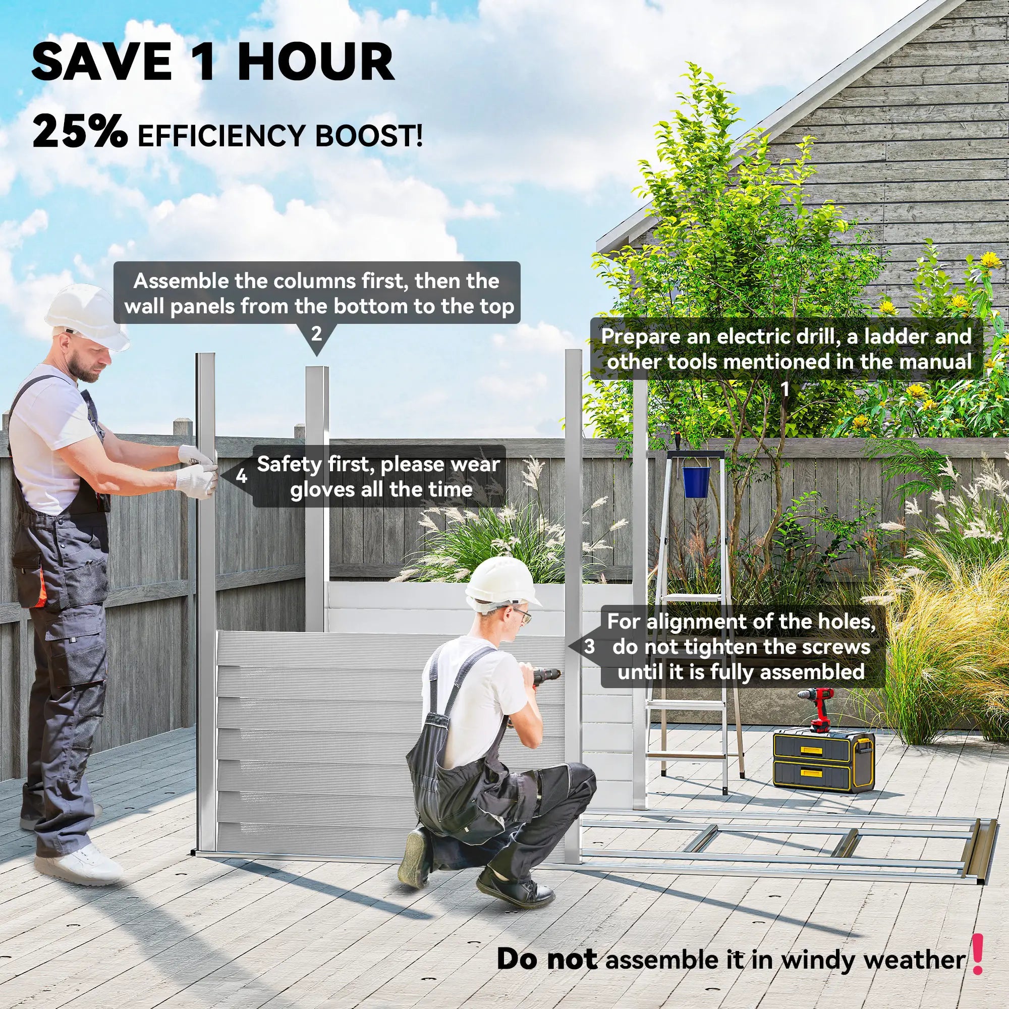 4.6' x 9' Steel Outdoor Storage Shed, Lean To Metal Tool House, White Sheds at Gallery Canada