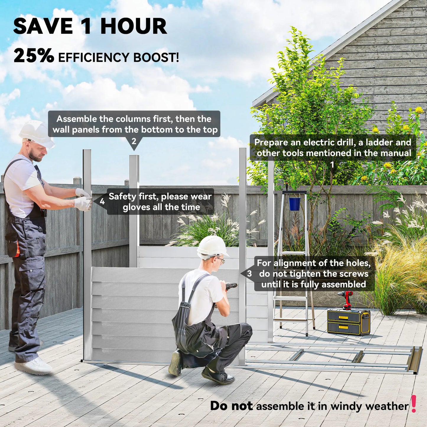 4.6' x 9' Steel Outdoor Storage Shed, Lean To Metal Tool House, White Sheds at Gallery Canada
