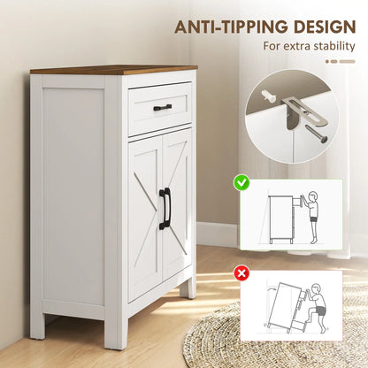 Farmhouse Bathroom Storage Cabinet with Barn Doors, White Freestanding Bathroom Cabinets at Gallery Canada