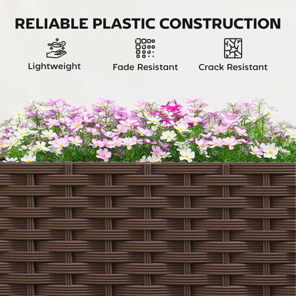 Plastic Raised Garden Bed With Trellis, Self Watering Planter Box With Wheels Raised Garden Beds at Gallery Canada