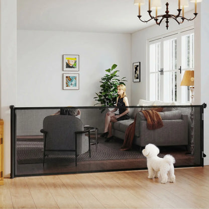 Retractable Dog Gate, 41" Tall, 122" Wide Mesh Pet Gate for Stairs Pet Gates at Gallery Canada