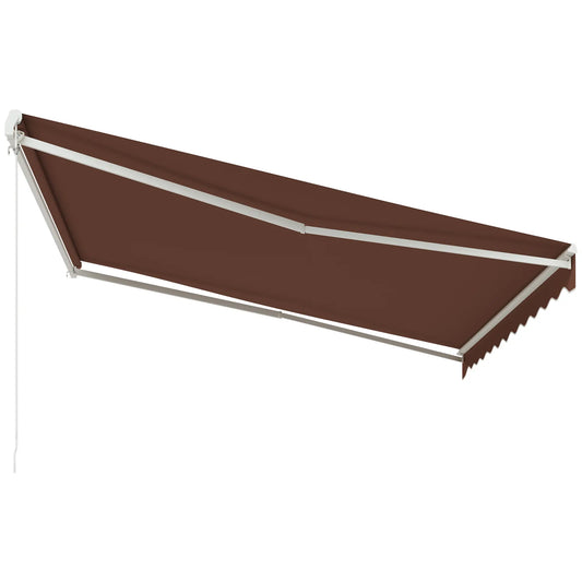 13' X 10' Electric Awning With Remote, Aluminum Frame For Deck Balcony, Black Deck Awnings Coffee at Gallery Canada