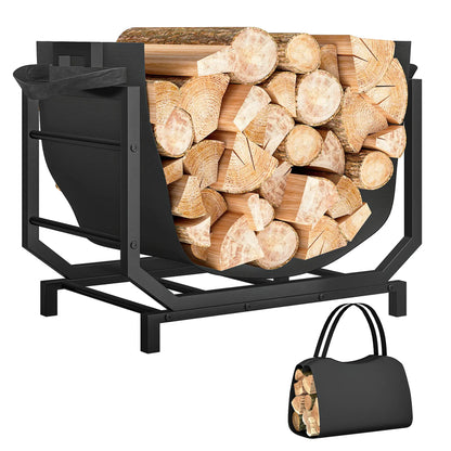 Firewood Rack Outdoor, Heavy-Duty Log Holder with Tote Bag Firewood Racks at Gallery Canada