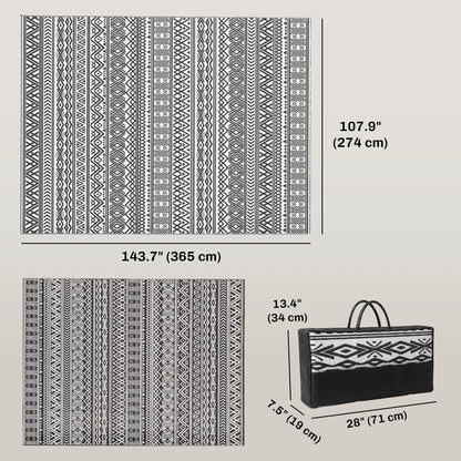 Reversible Outdoor Rug With USB Lights, 12' x 9', Carry Bag For Camping Outdoor Reversible Rugs at Gallery Canada