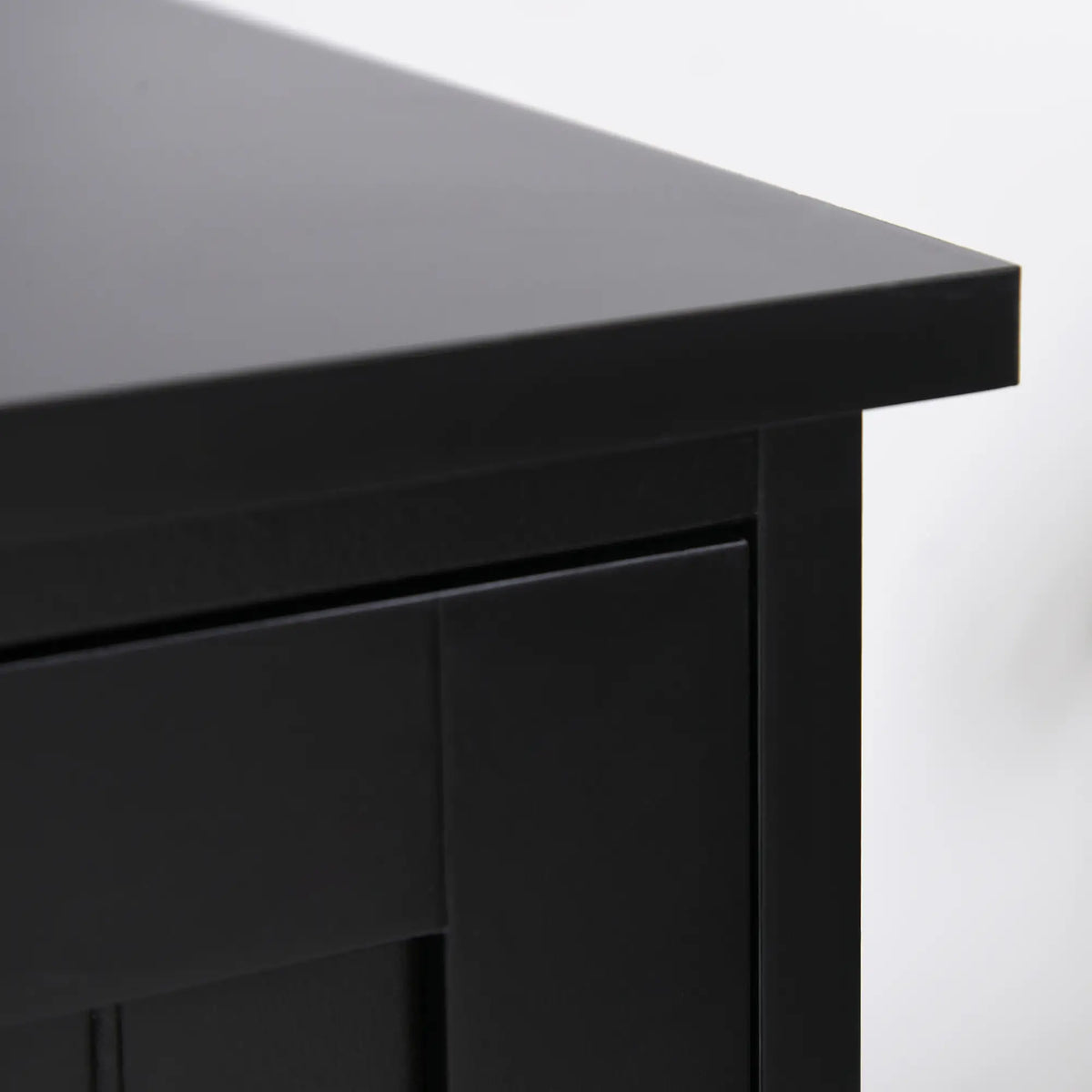48" 4-Door Storage Cabinet, Adjustable Shelves, Black Kitchen Pantry Cabinets at Gallery Canada