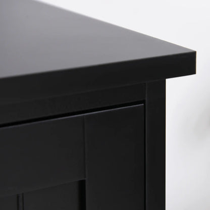 48" 4-Door Storage Cabinet, Adjustable Shelves, Black Kitchen Pantry Cabinets at Gallery Canada