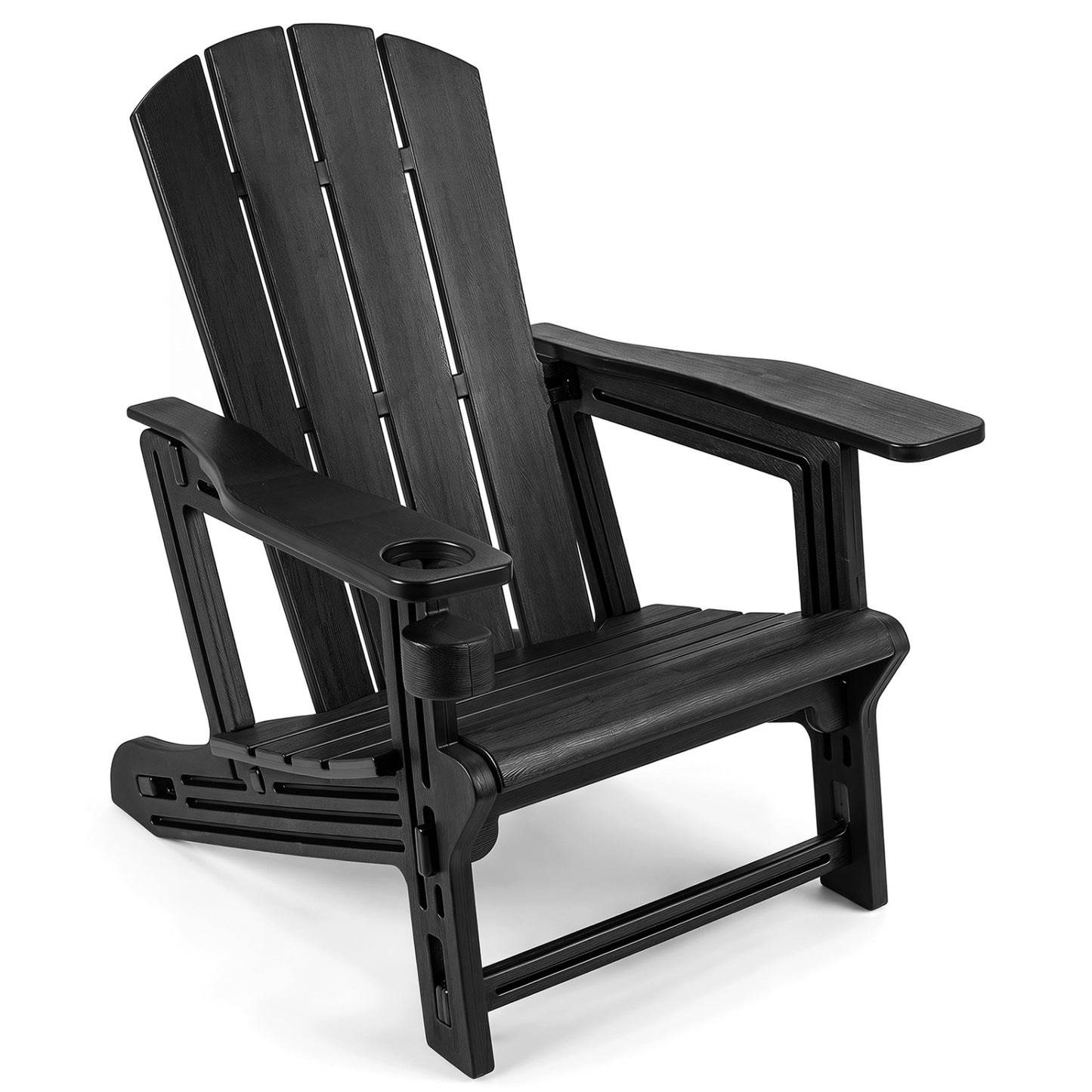 HDPE Adirondack Chairs, Realistic Wood Grain, Black Adirondack Chairs at Gallery Canada