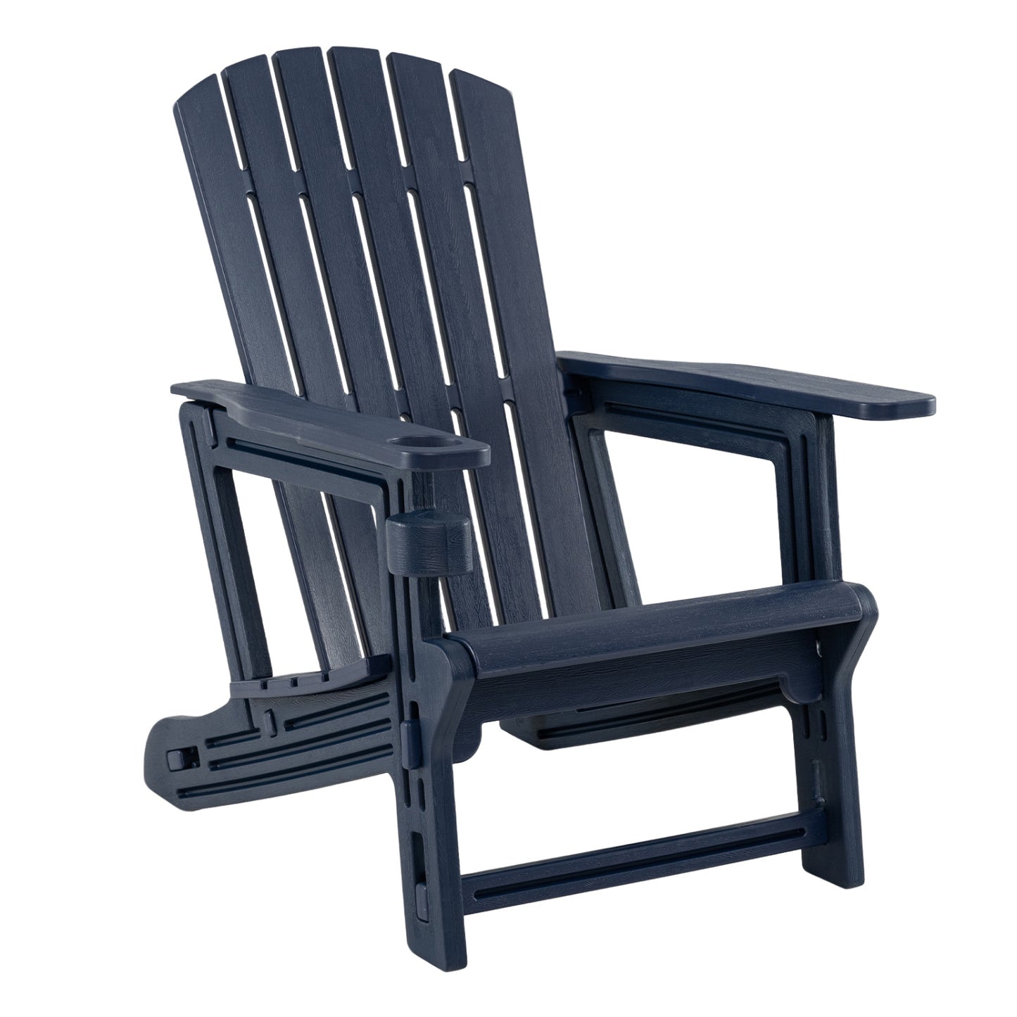 HDPE Adirondack Chair with Cup Holder, Blue Adirondack Chairs at Gallery Canada