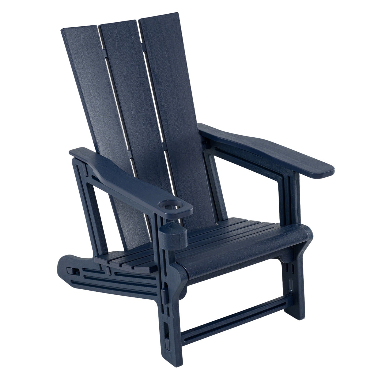 HDPE Outdoor Adirondack Chairs With Cup Holder, Blue Adirondack Chairs at Gallery Canada