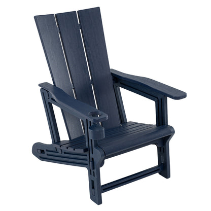 HDPE Outdoor Adirondack Chairs With Cup Holder, Blue Adirondack Chairs at Gallery Canada