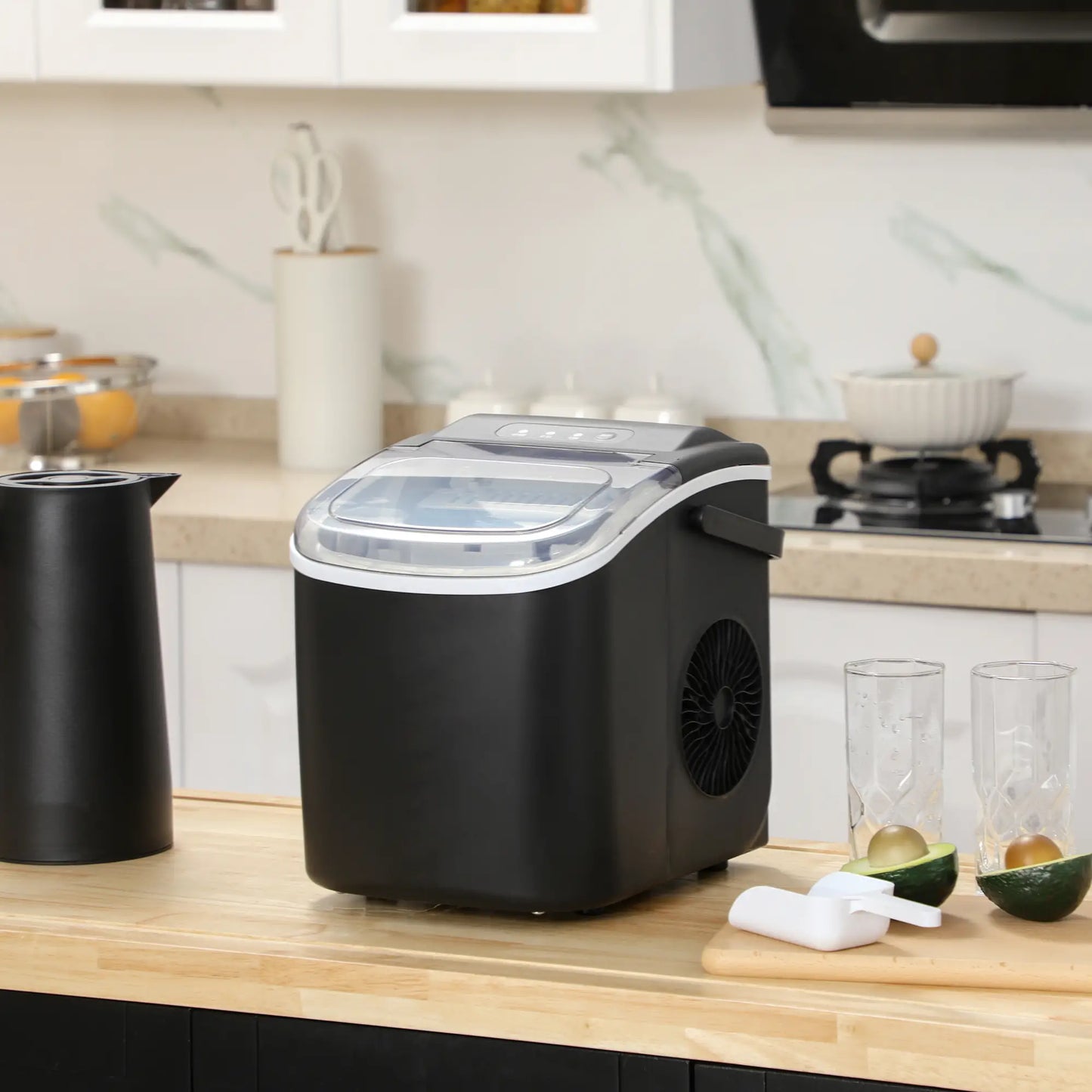 Portable Ice Maker, Self Cleaning, 26lbs/24Hrs, Black Small Kitchen Appliances at Gallery Canada