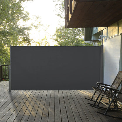 118" x 63" Retractable Patio Awning, Outdoor Privacy Screen, UV Wind Resistant, Grey Side Awnings at Gallery Canada