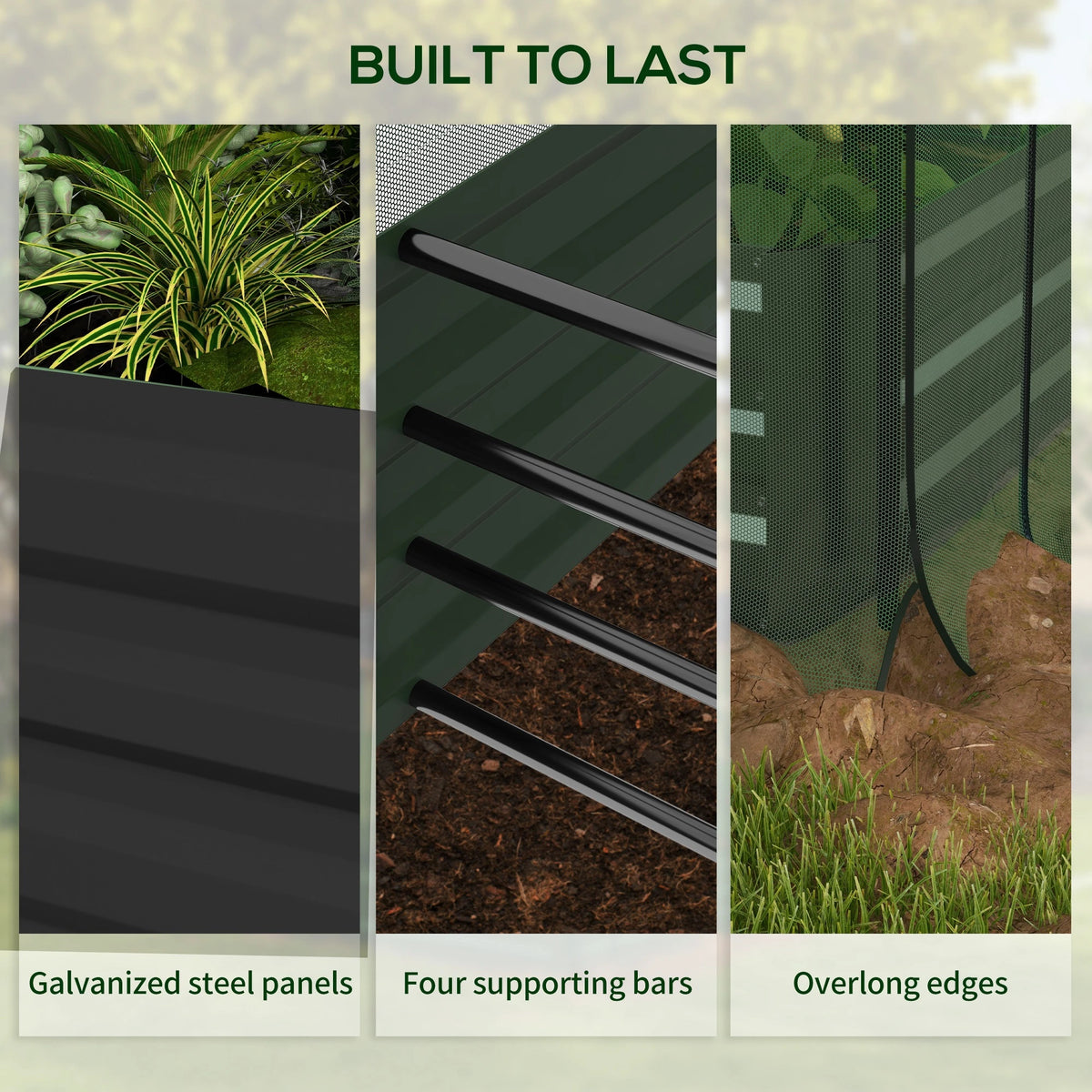 Galvanized Steel Planter Box with Cage, Shade Cloth, Raised Garden Bed Raised Garden Beds at Gallery Canada