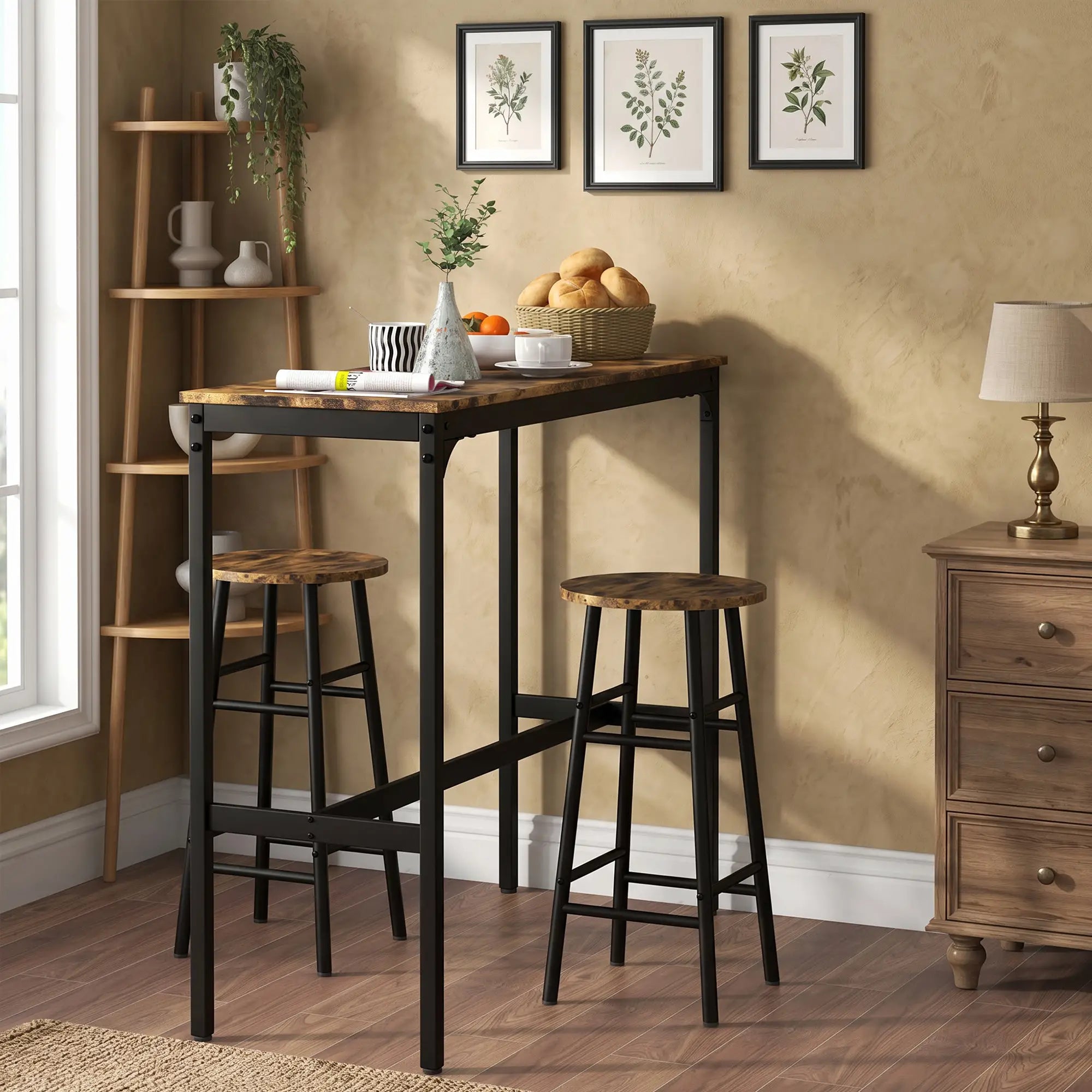 Counter Height Bar Table And Chairs Set, 2-Piece Dining Set Bar Sets at Gallery Canada