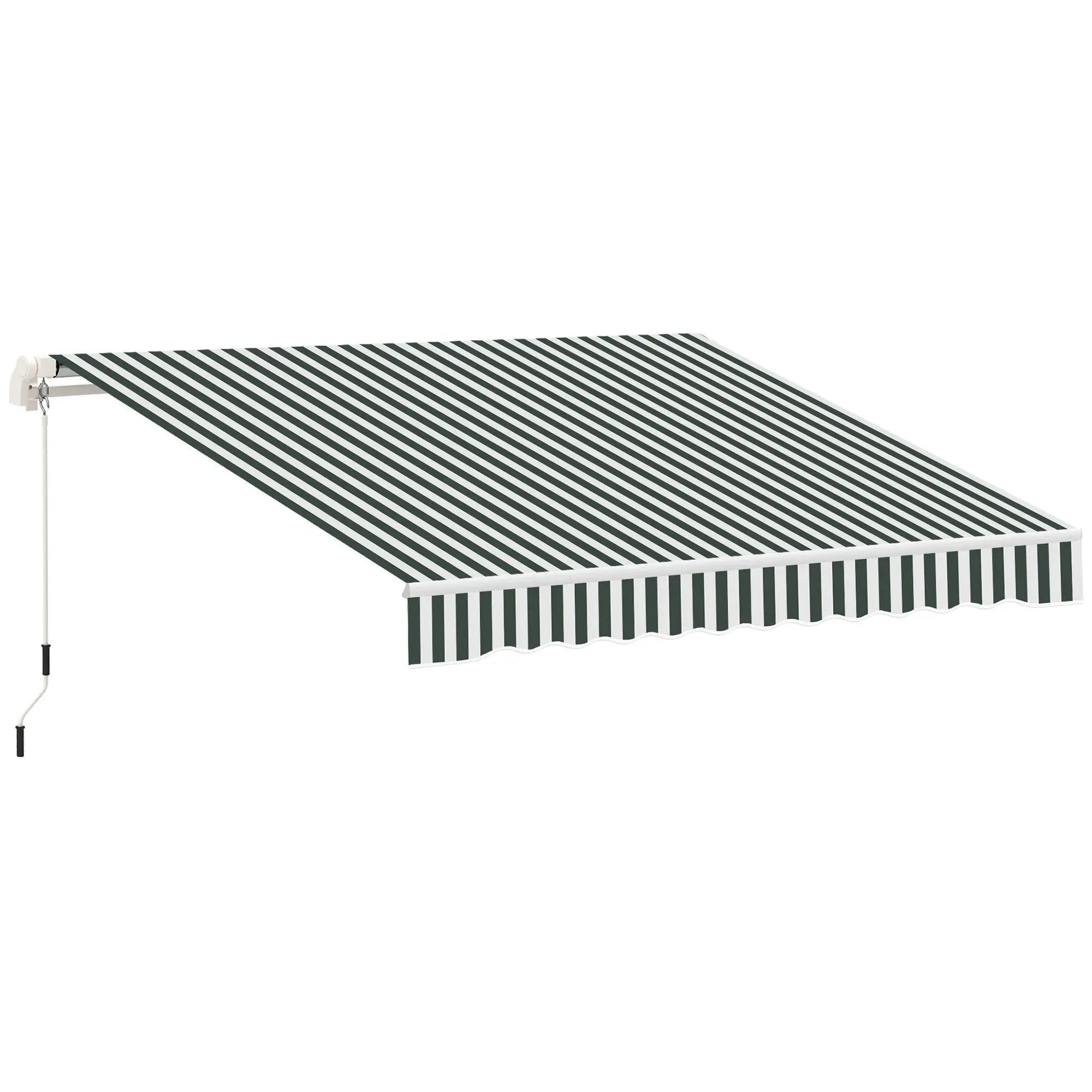 11' X 10' Retractable Awning Fabric Replacement, Uv Protection, Green And White Awning Fabric Replacement at Gallery Canada