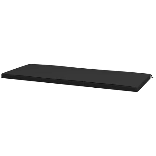 2-Seater Patio Bench Cushion, Outdoor Swing Replacement Pad, Black