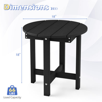 HIPS Adirondack Side Table with Weather-Resistant and Waterproof Top, Black Patio Coffee Tables at Gallery Canada