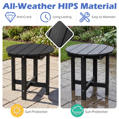 HIPS Adirondack Side Table with Weather-Resistant and Waterproof Top, Black Patio Coffee Tables at Gallery Canada