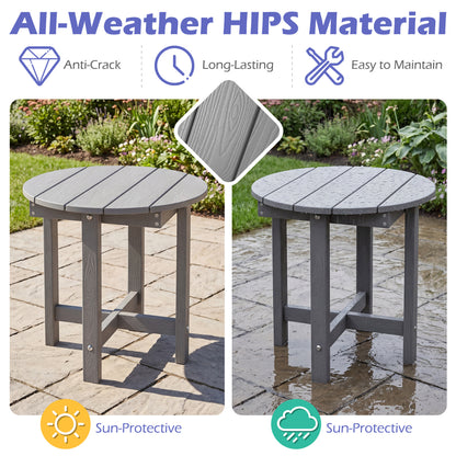HIPS Adirondack Side Table with Weather-Resistant and Waterproof Top, Gray Patio Coffee Tables at Gallery Canada
