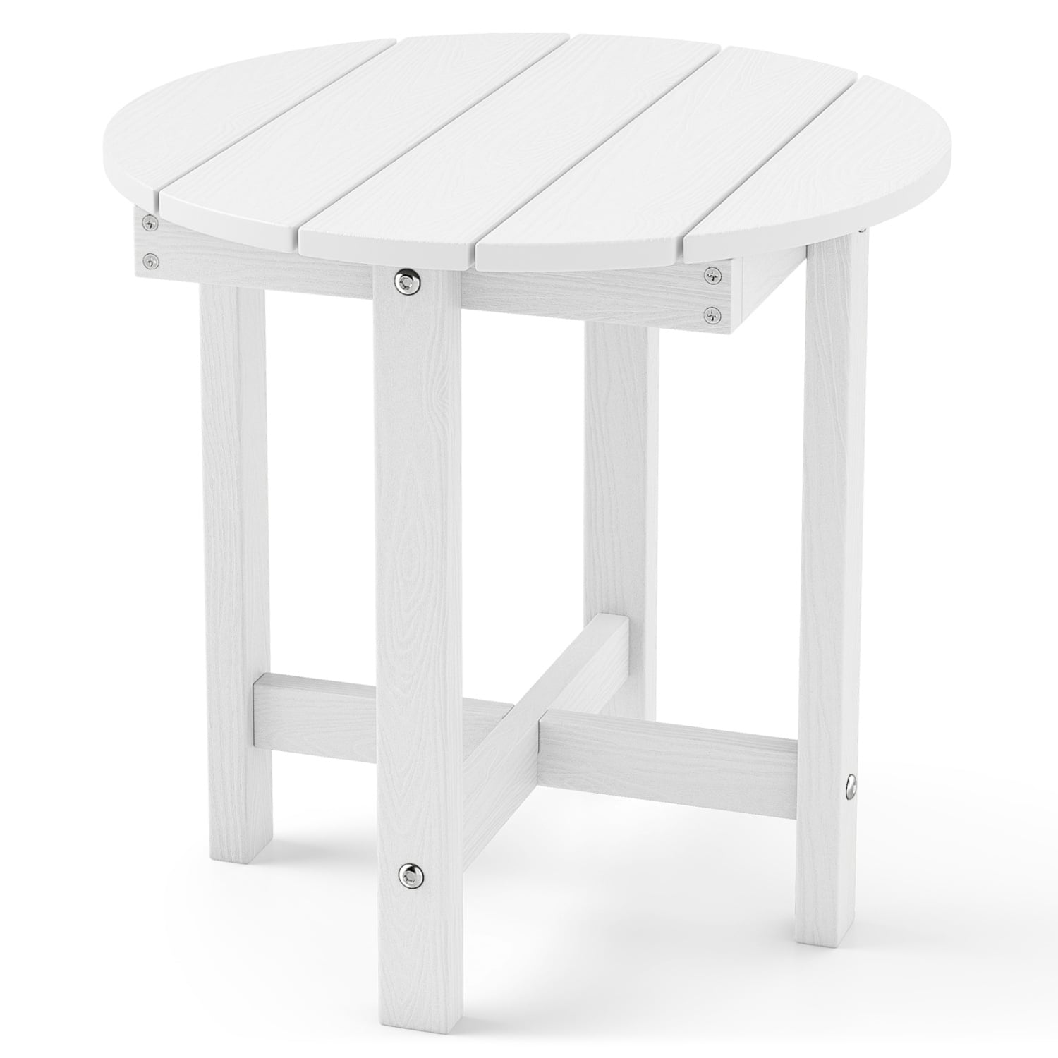 HIPS Adirondack Side Table with Weather-Resistant and Waterproof Top, White Patio Coffee Tables White at Gallery Canada