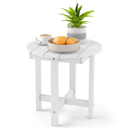 HIPS Adirondack Side Table with Weather-Resistant and Waterproof Top, White Patio Coffee Tables at Gallery Canada