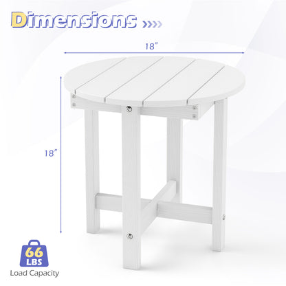 HIPS Adirondack Side Table with Weather-Resistant and Waterproof Top, White Patio Coffee Tables at Gallery Canada