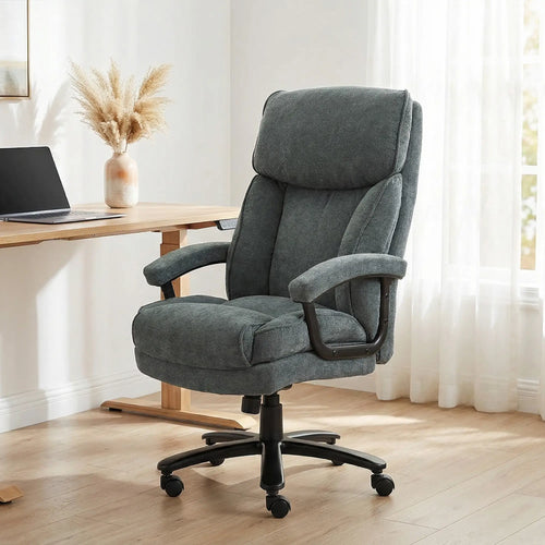 Big Tall Executive Office Chair, 450 Lbs Heavy Duty, Grey