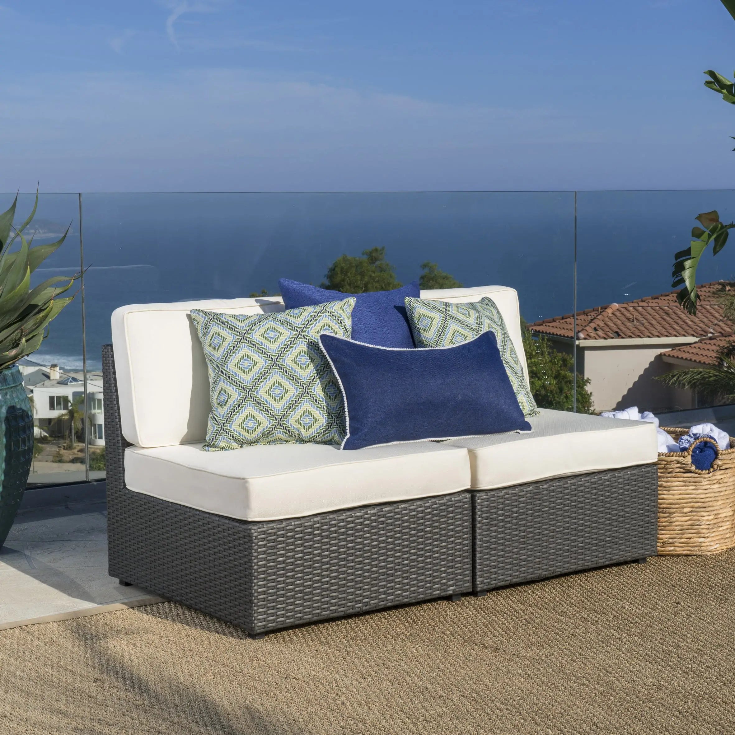 Patio Chair Set, Water Resistant Cushions, 26