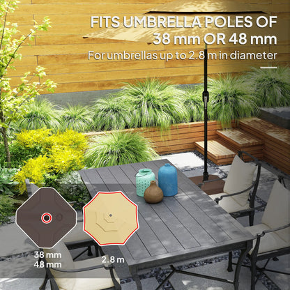 Square Patio Umbrella Base Holder, 17.7" L x 17.7" W x 9.8" H, Brown Umbrella Bases at Gallery Canada