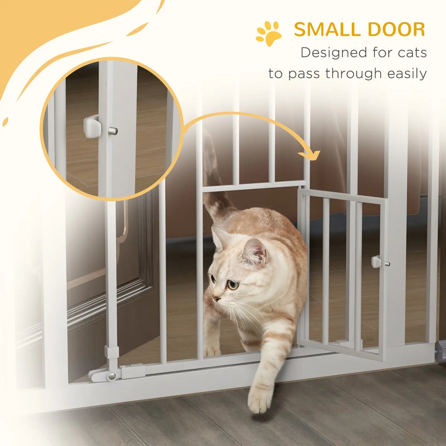 41" Easy Open Indoor Dog Gate, White Houses, Kennels & Pens at Gallery Canada